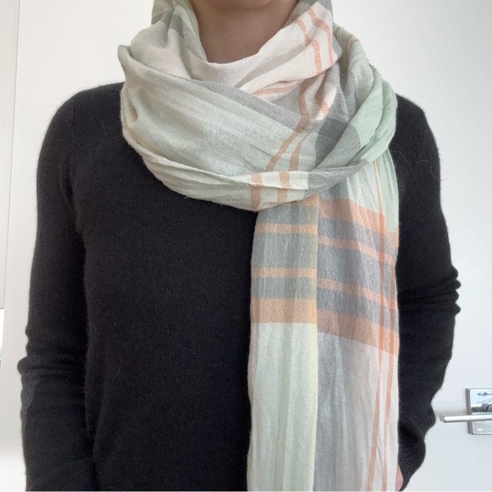 Dream Out Loud by Selena Gomez plaid scarf mint green gray orange Y2K classic OS